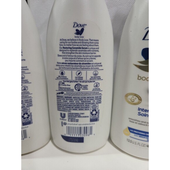 4 pack~Dove Body Love Intense Care Lotion With Ceramide Serum 13.5 fl oz ea HB2 - Picture 5 of 5